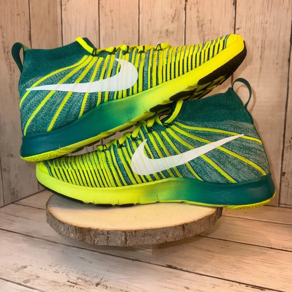 NIKE FREE TRAIN FORCE FLYKNIT Men Size 11.5 Green Training Sneaker 833275-313 - Picture 9 of 12